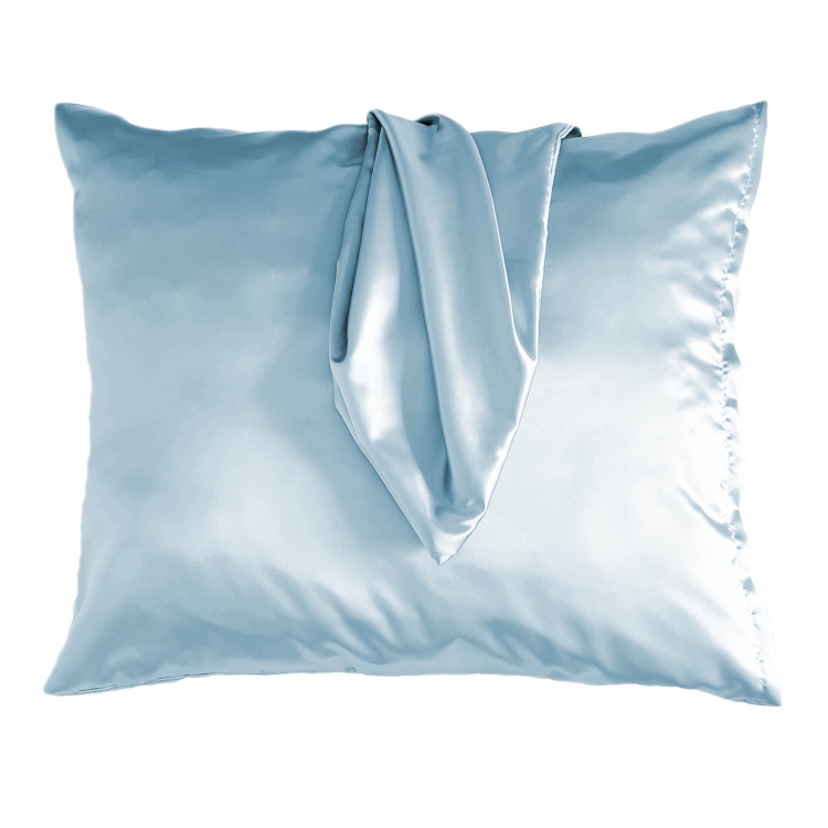 Poszewka satynowa jedwabna, atłas Baby Blue